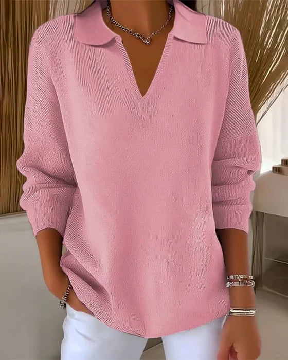 Nadia | Pull Élégant avec Col Col Doux