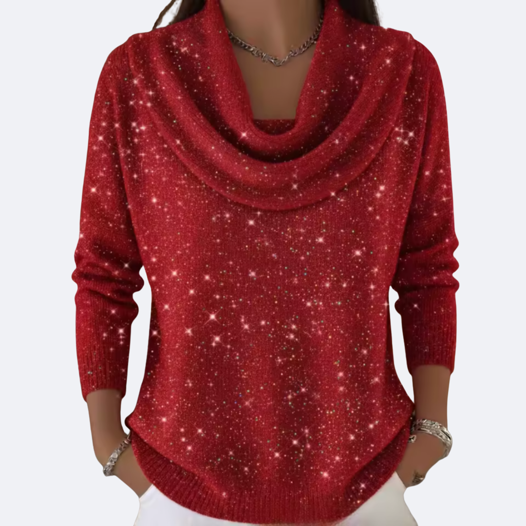 LANA - Pull Élégant avec Détails Scintillants