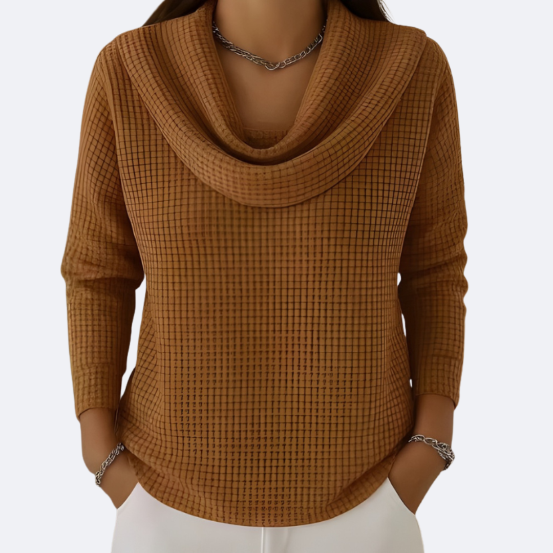 LIVIA - Pull Col Morbide Thermique Effet Waffle