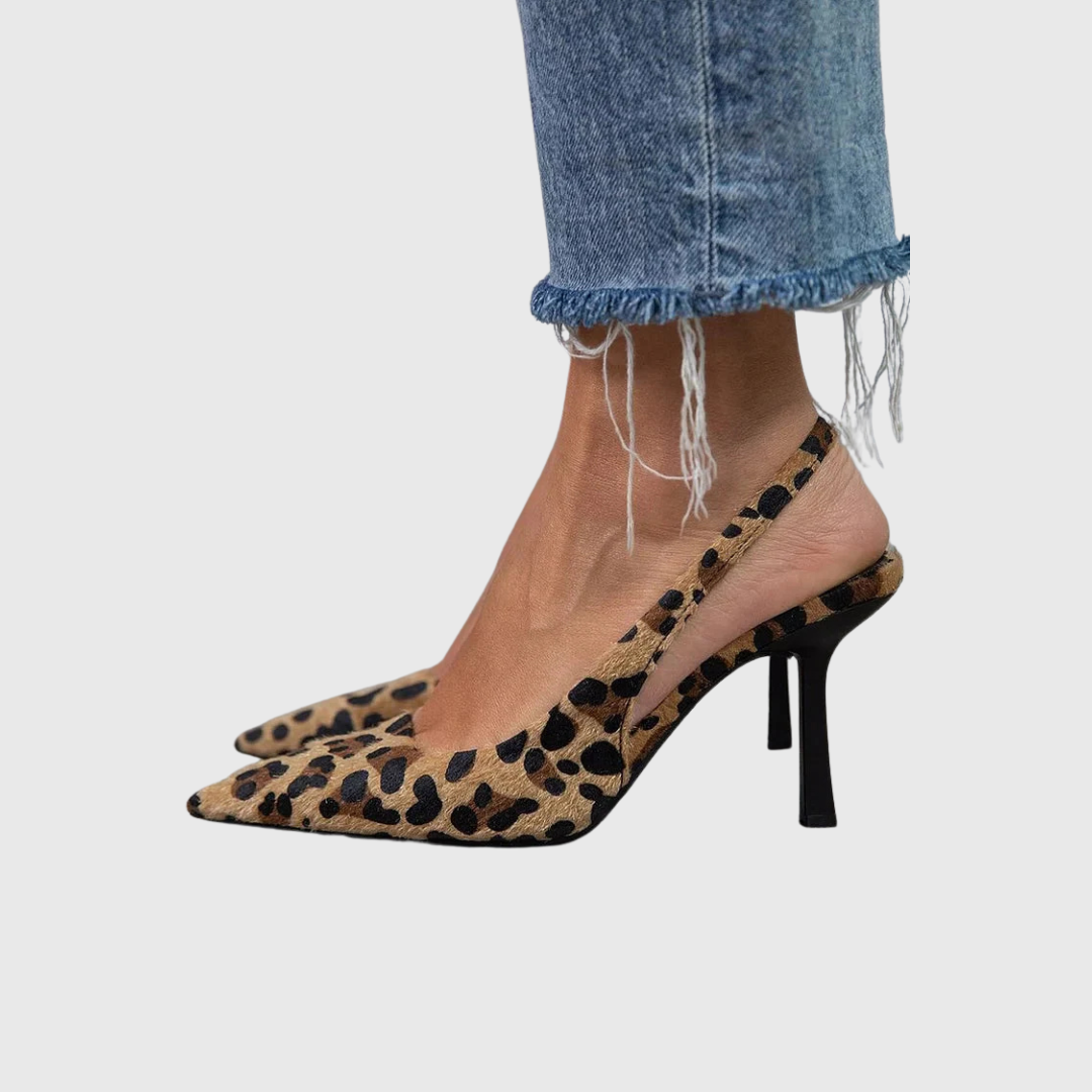 Lorena - tacchi in camoscio leopardato