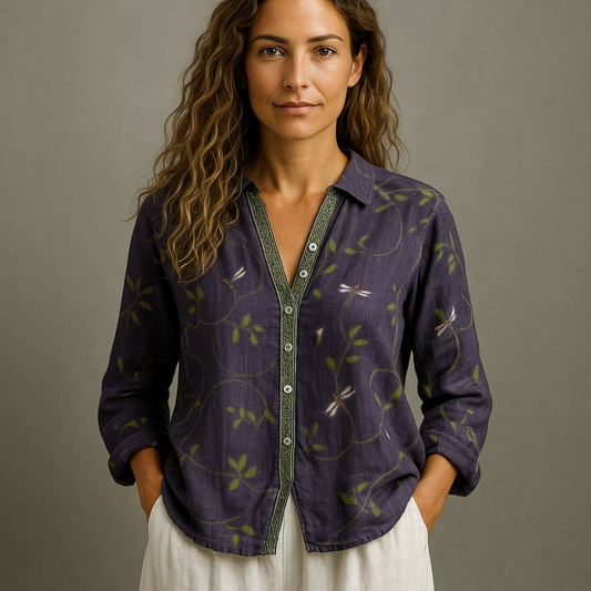 Larissa - blusa vintage foglia