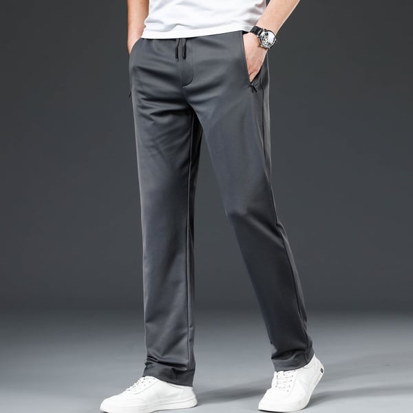 Pantalon droit décontracté homme anti-rides