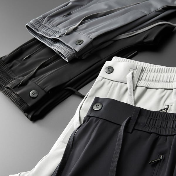 Pantalon droit décontracté homme anti-rides