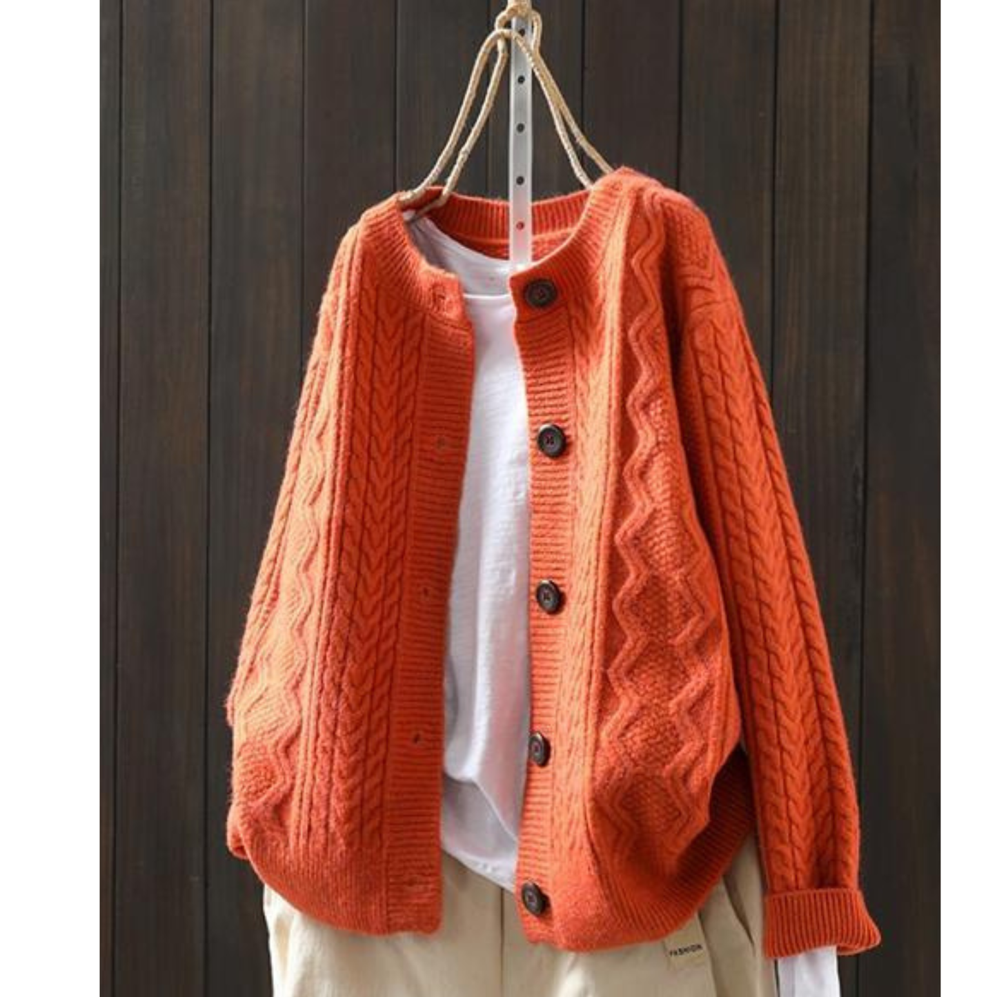 Marina | Cardigan en Maille Tressée Douce