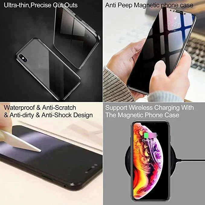 Coque magnétique anti-regard pour iPhone