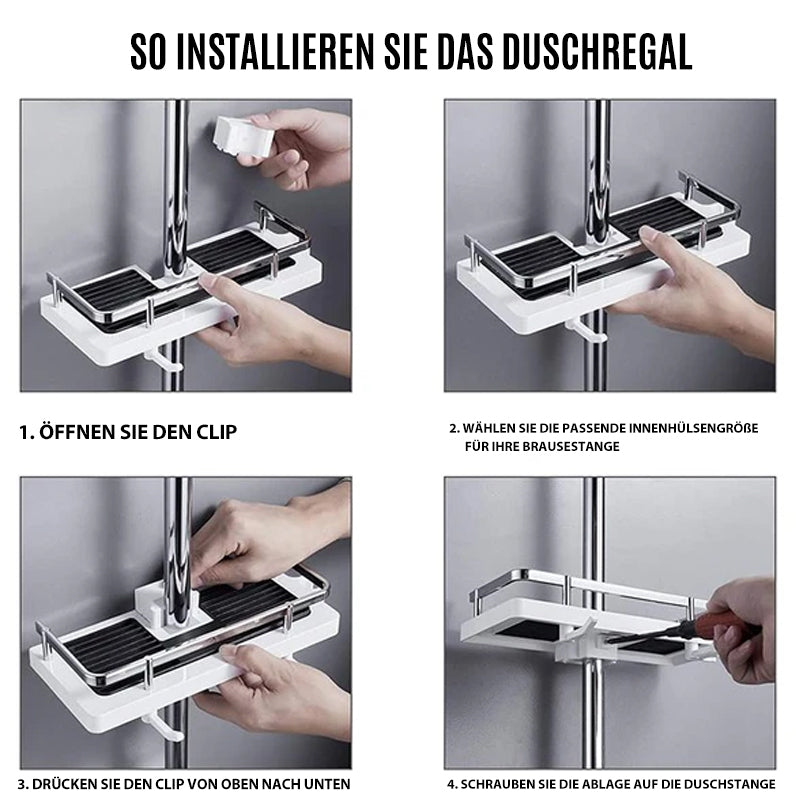 Étagère pour barre de douche
