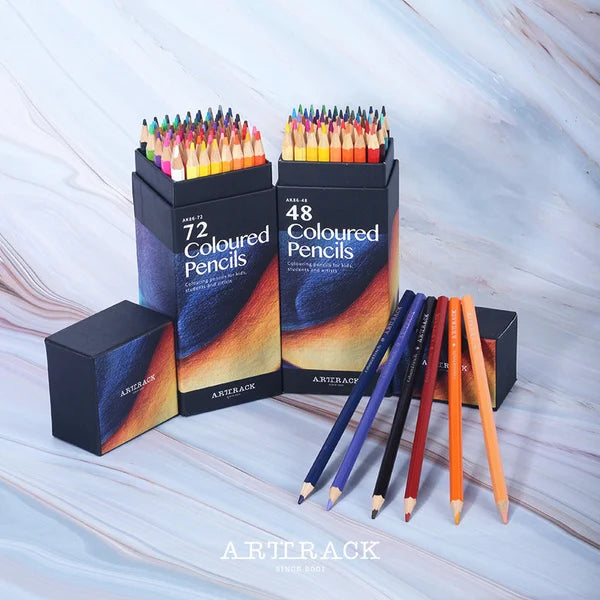 Ensemble de 48 crayons de couleur, feutres à l'huile colorés