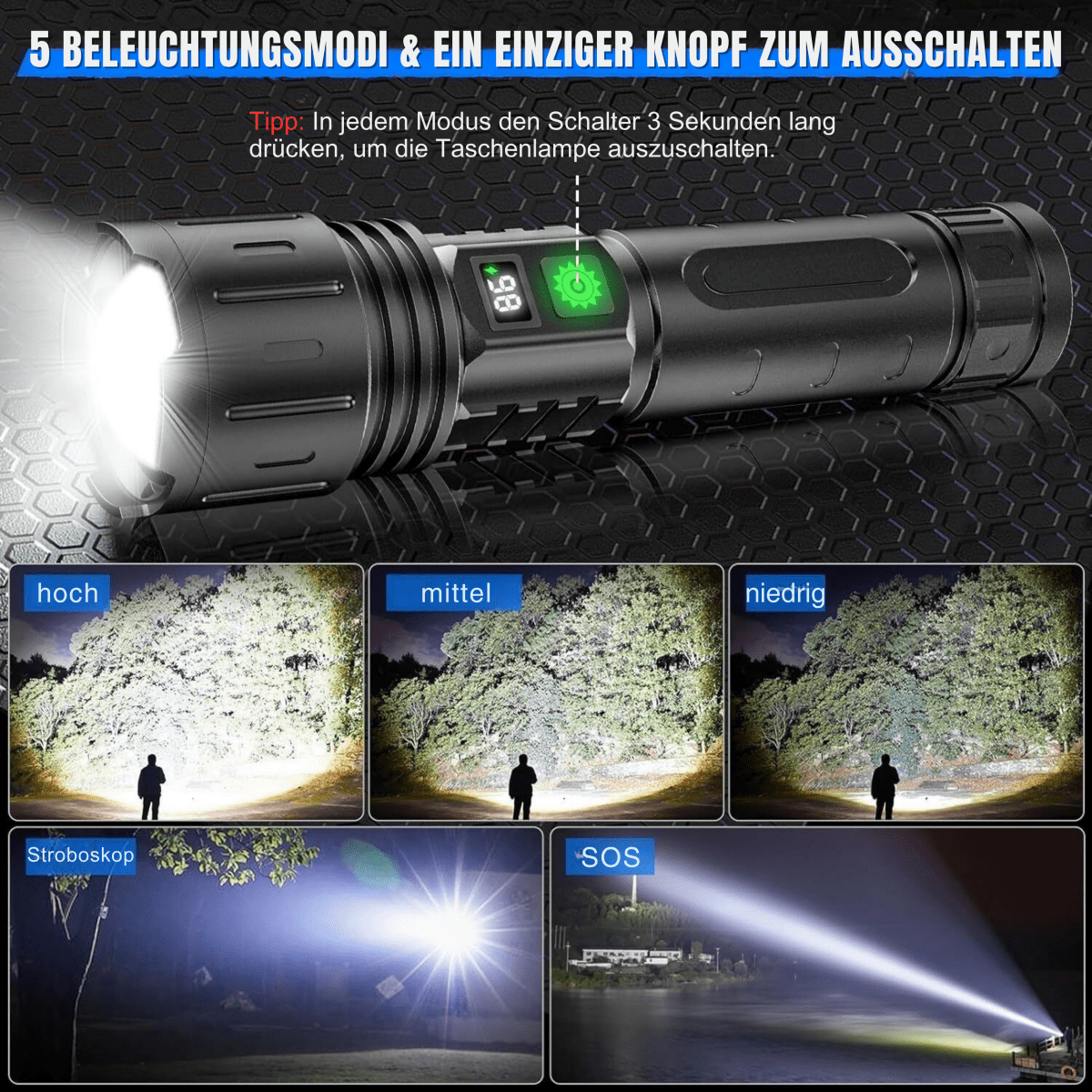 nordivo – Torche LED multifonction