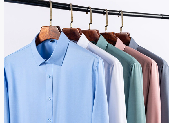 Chemise homme sans plis avec boutons