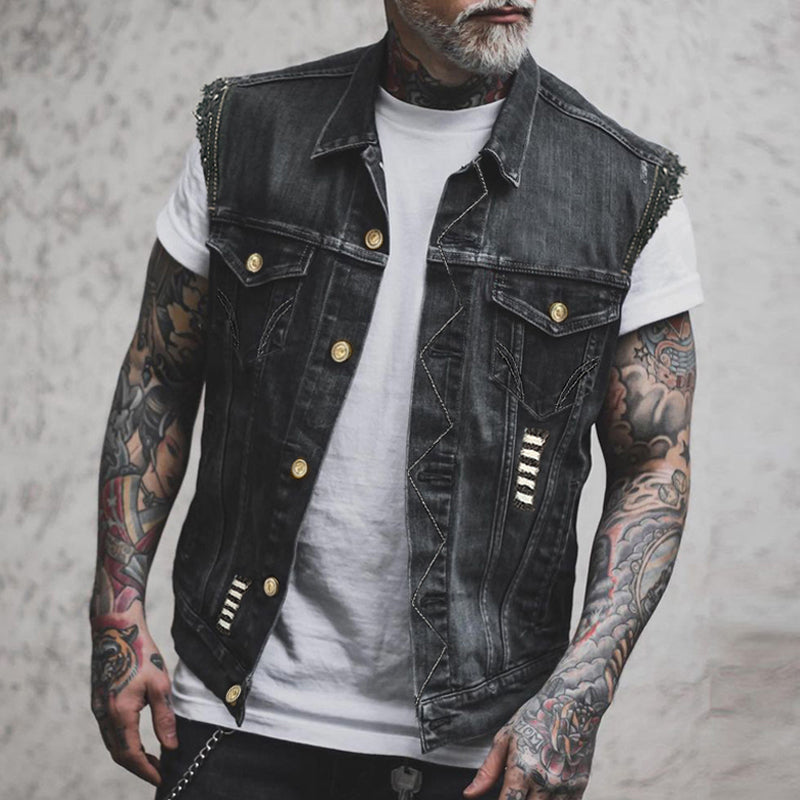 Gilet en denim pour homme