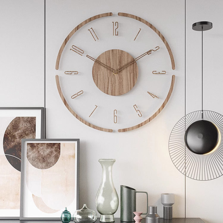 Nordora – Horloge murale en bois au design nordique silencieuse