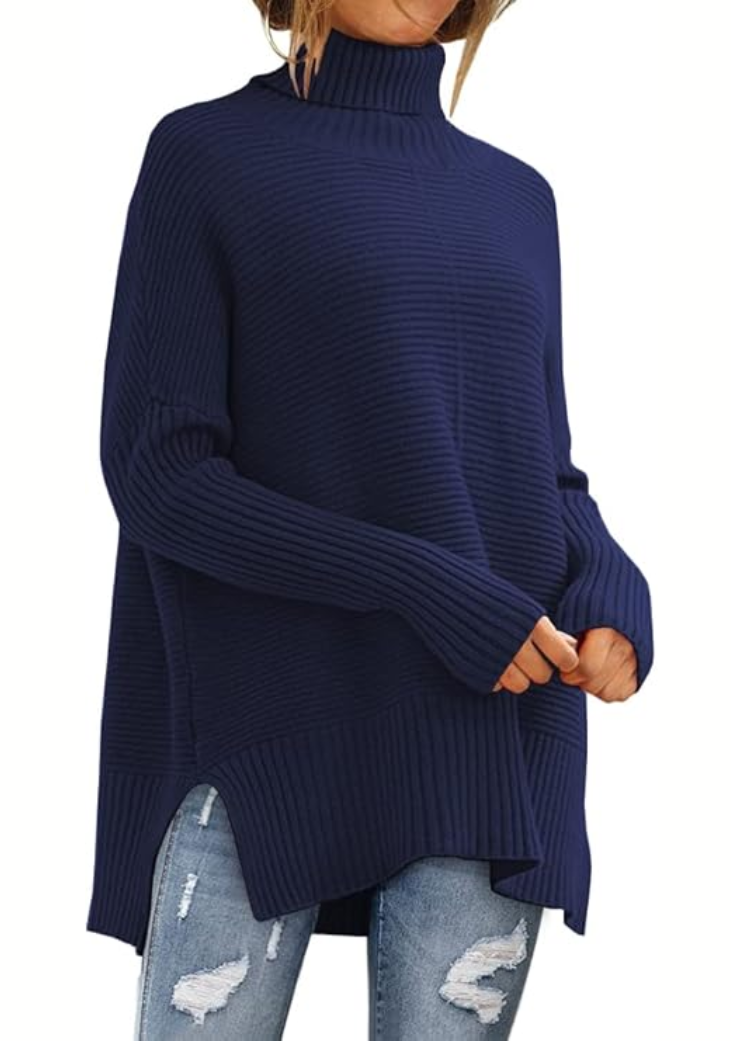 Elisa | Pull Chaud à Col Roulé Enveloppant