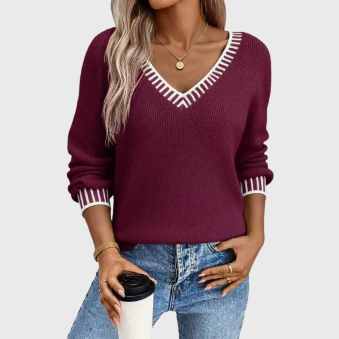 Mara | Pull Doux avec Décolleté en V