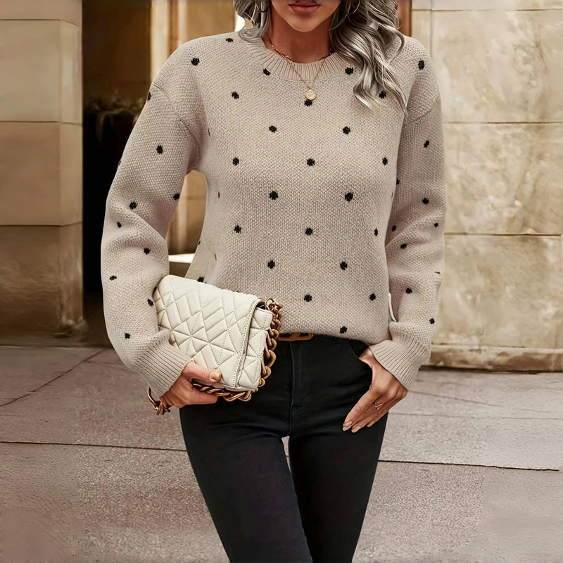 Clara | Pull en Maille avec Petits Pois