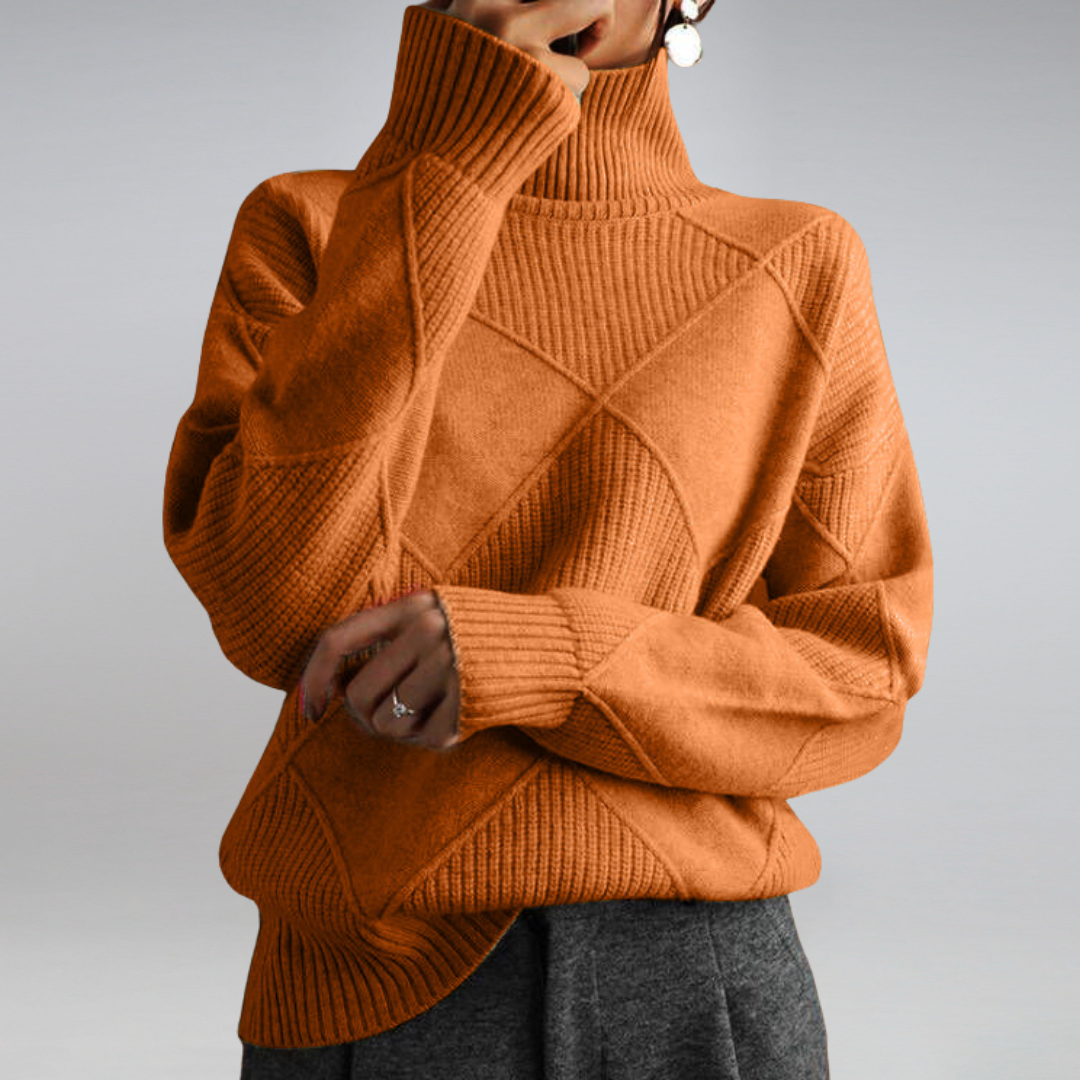 Pull à col roulé en cachemire pour femme