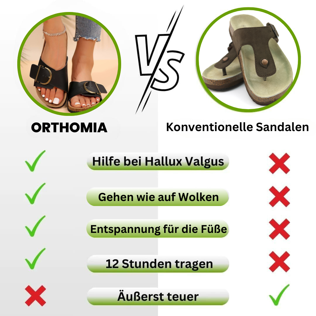 OrthoMia – Sandales en liège avec boucles pour femme