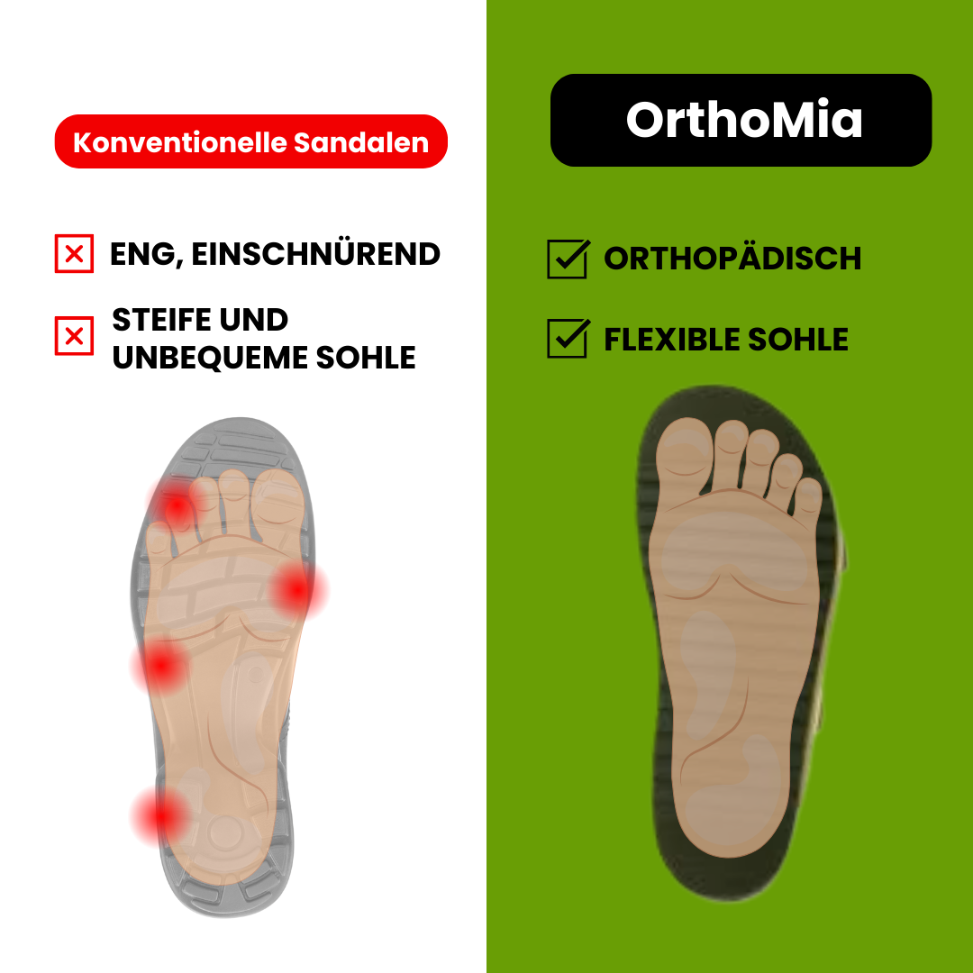 OrthoMia – Sandales en liège avec boucles pour femme