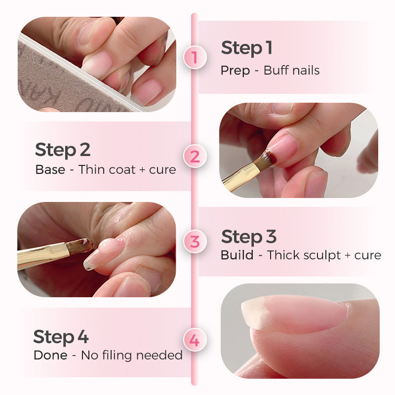 Gel Base Constructeur 3-en-1 Multiusage à Haute Transparence