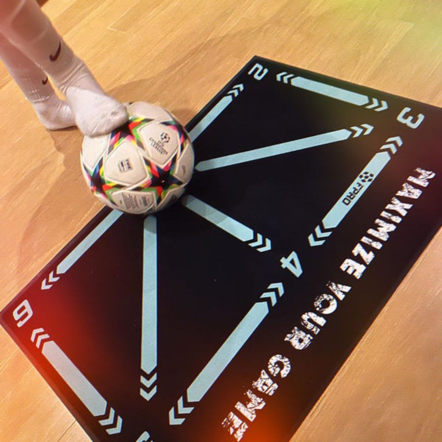Tapis d'entraînement de football avec guide vidéo