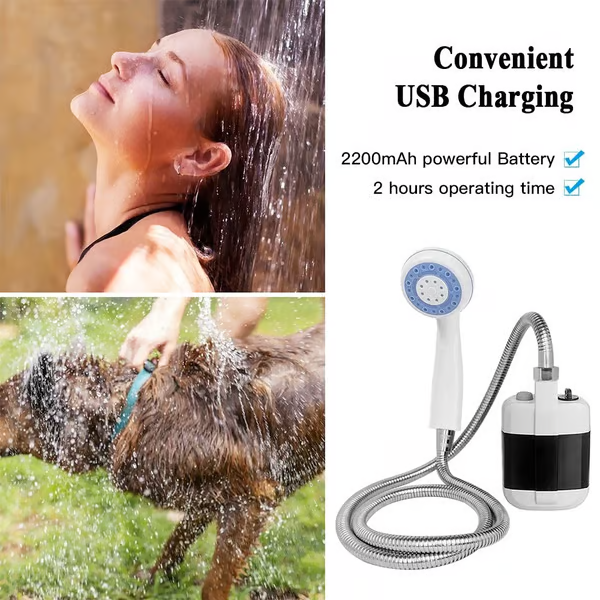 🛀 Vente chaude 50% de réduction💦 Douche portable pour camping avec pompe à eau