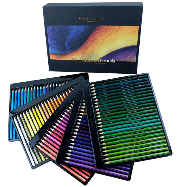 Ensemble de 48 crayons de couleur, feutres à l'huile colorés