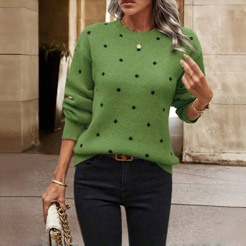 Clara | Pull en Maille avec Petits Pois