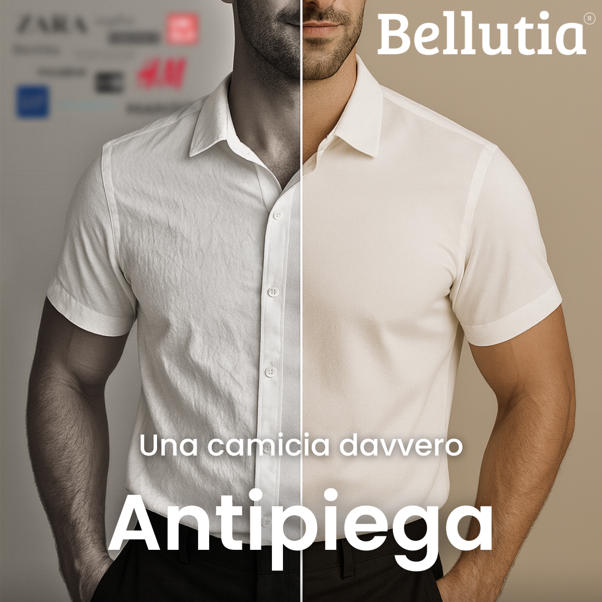 Chemise Ajustée à Manches Courtes
