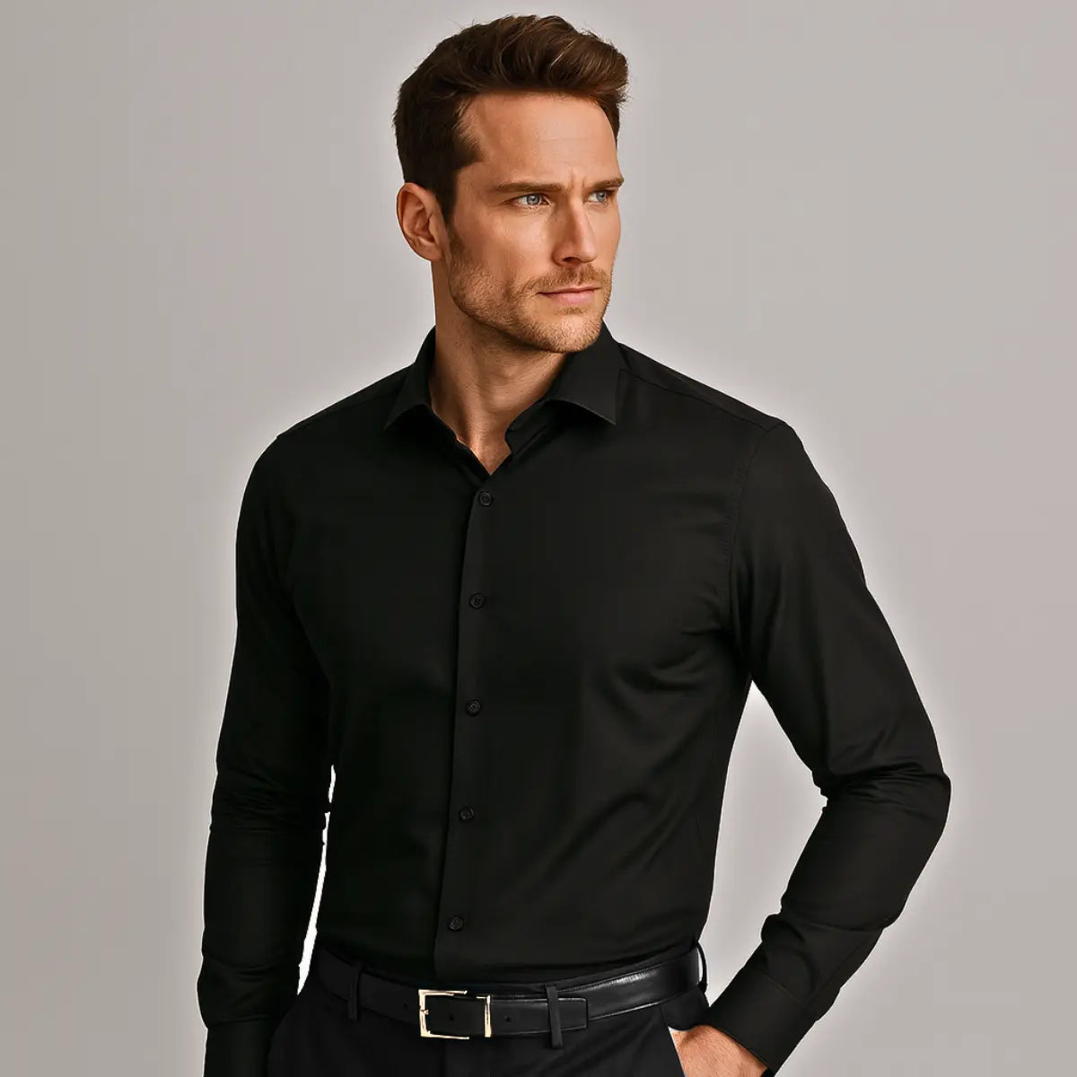 Camicia Antipiega a Taglio Aderente