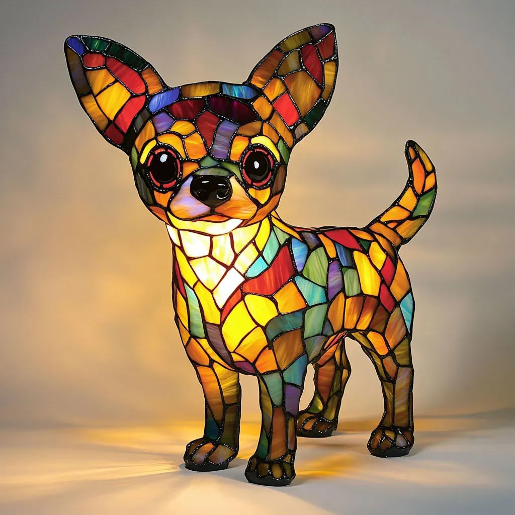Lampe chien lumineuse artisanale