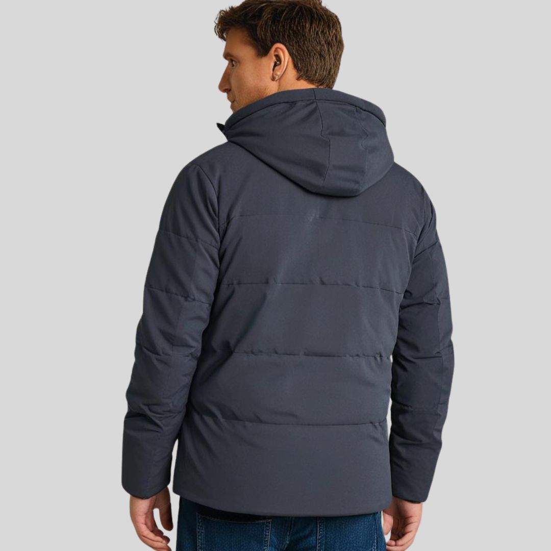 ThermoMax – Veste d'hiver matelassée à capuche pour homme