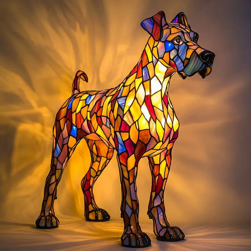 Lampe artisanale lumineuse pour chien
