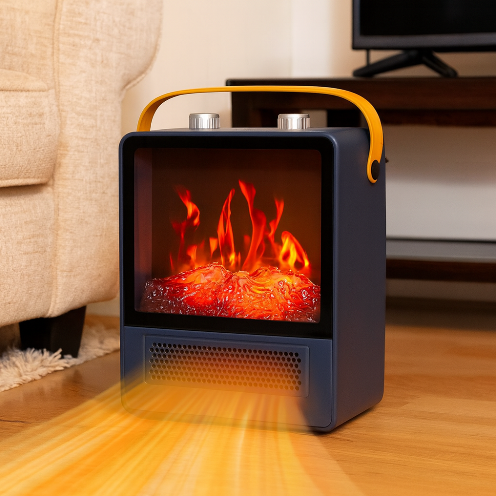 Chauffage électrique avec effet flamme décorative