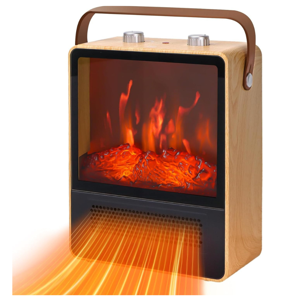 Chauffage électrique avec effet flamme décorative