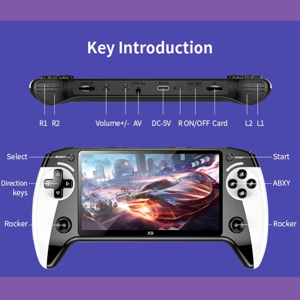 Console de jeu portable rétro avec jeux intégrés