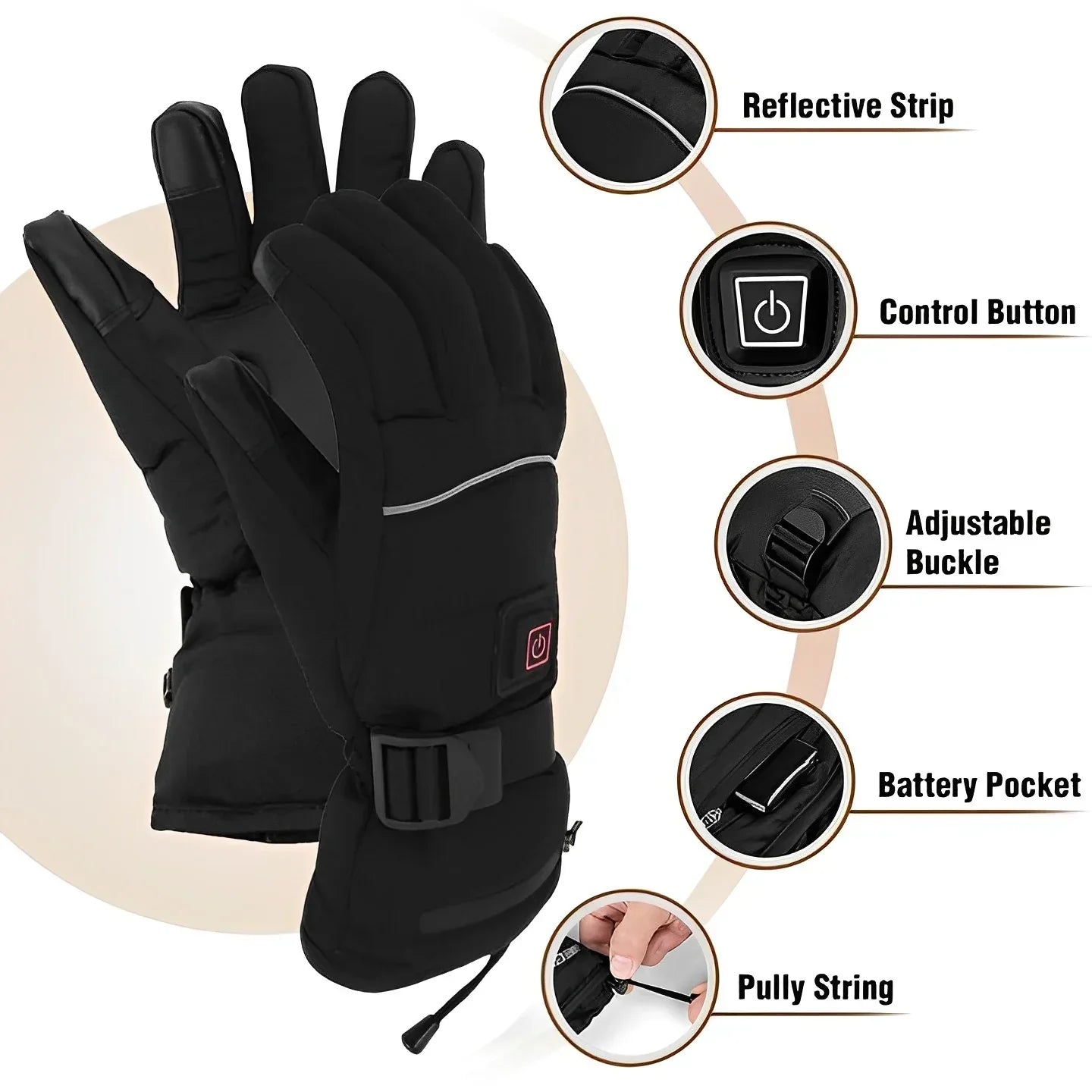 nordivo – Gants chauffants rechargeables