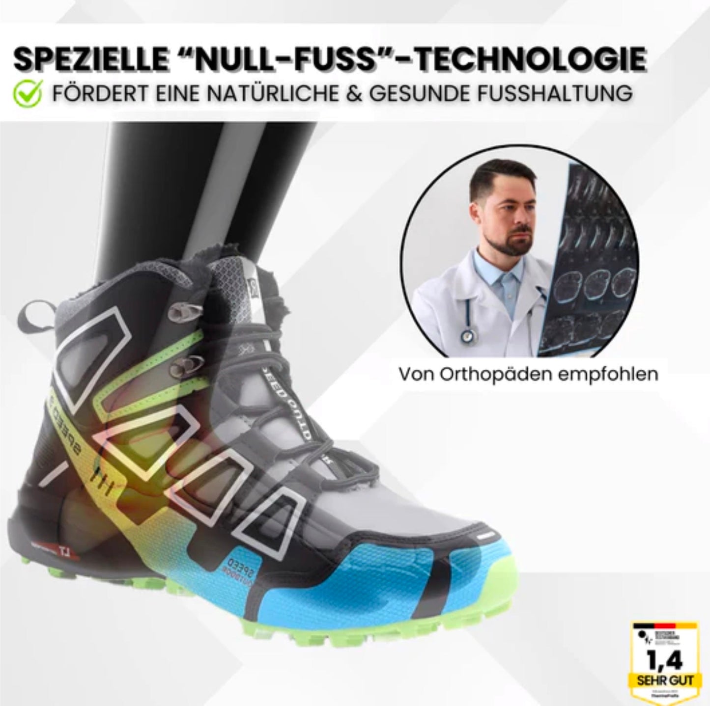 OrthoTrekking Pro Hallux – Chaussures de trekking ergonomiques