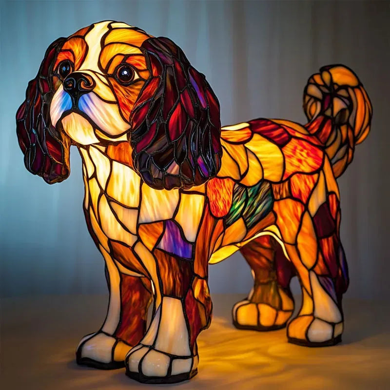 Lampe artisanale lumineuse pour chien