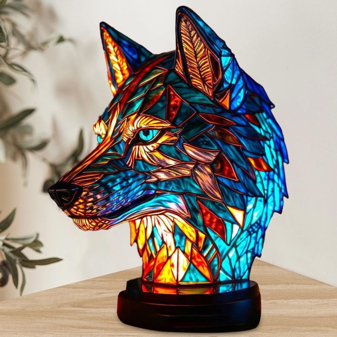 Lampe lupo lumineuse artisanale