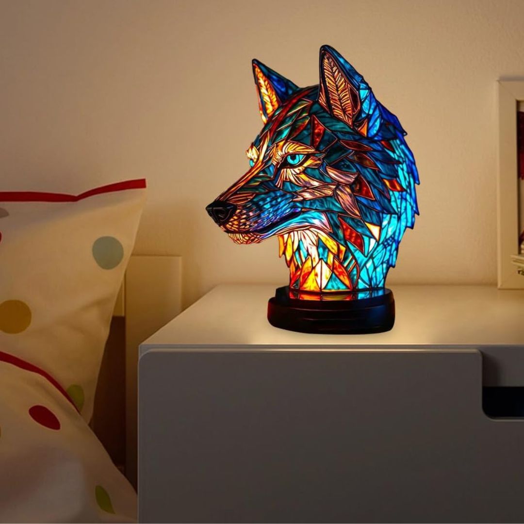 Lampe lupo lumineuse artisanale