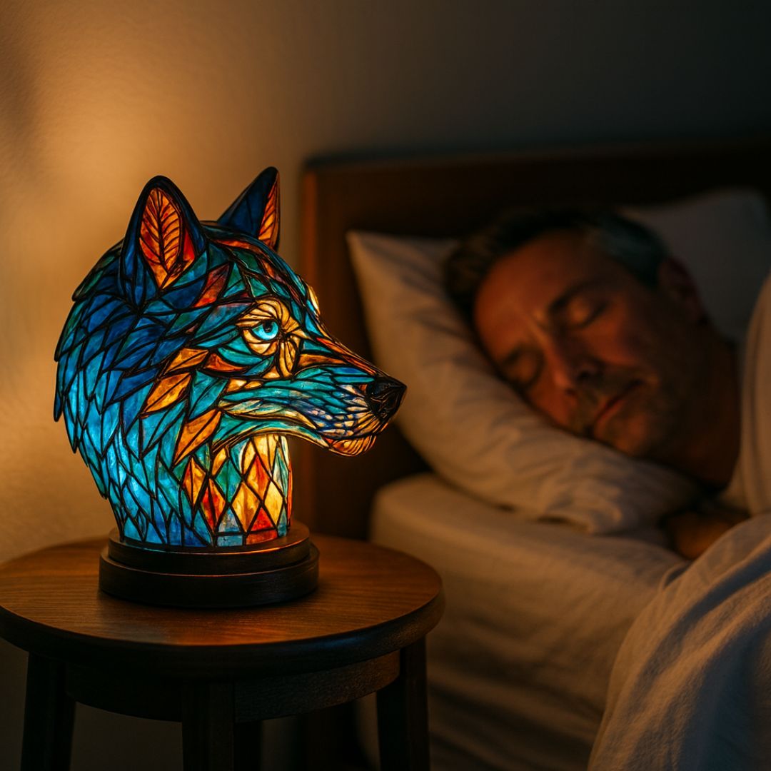 Lampe lupo lumineuse artisanale