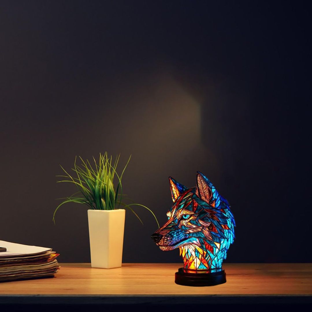 Lampe lupo lumineuse artisanale