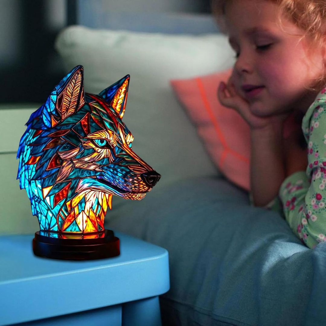Lampe lupo lumineuse artisanale