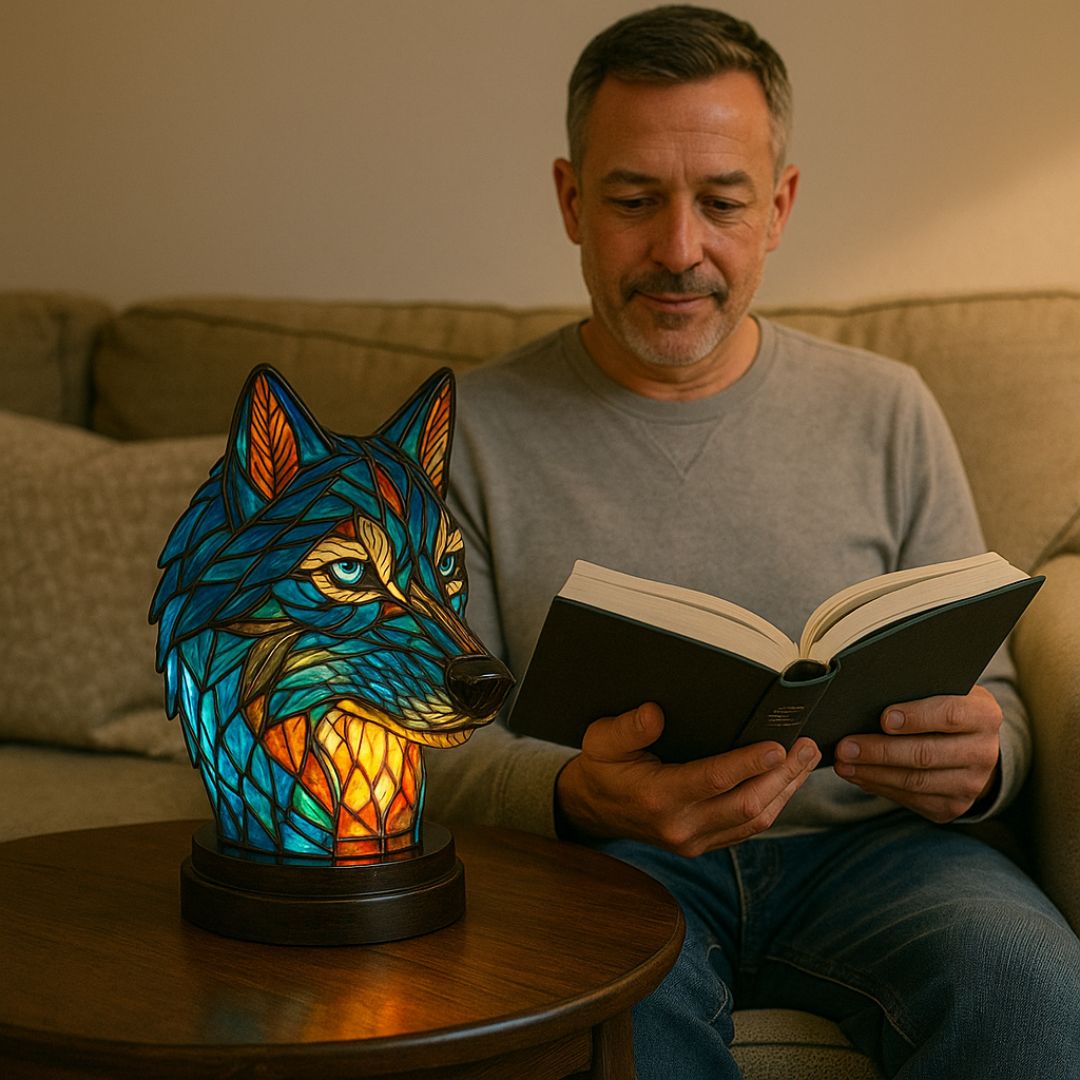 Lampe lupo lumineuse artisanale