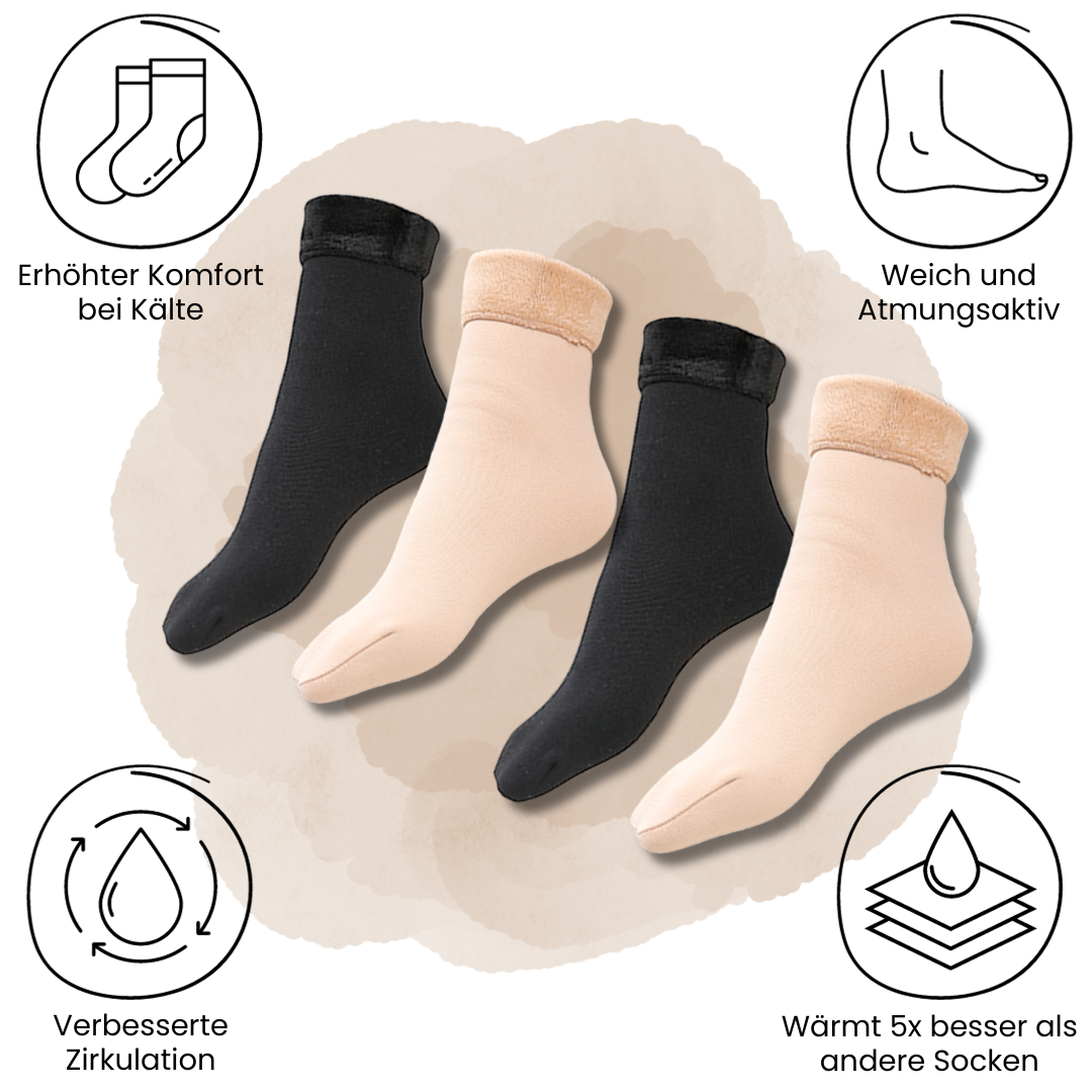 Ensemble de 4 ComfySocks – Chaussettes thermiques unisexes