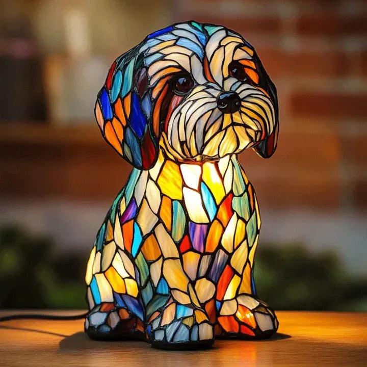 Lampe chien lumineuse artisanale