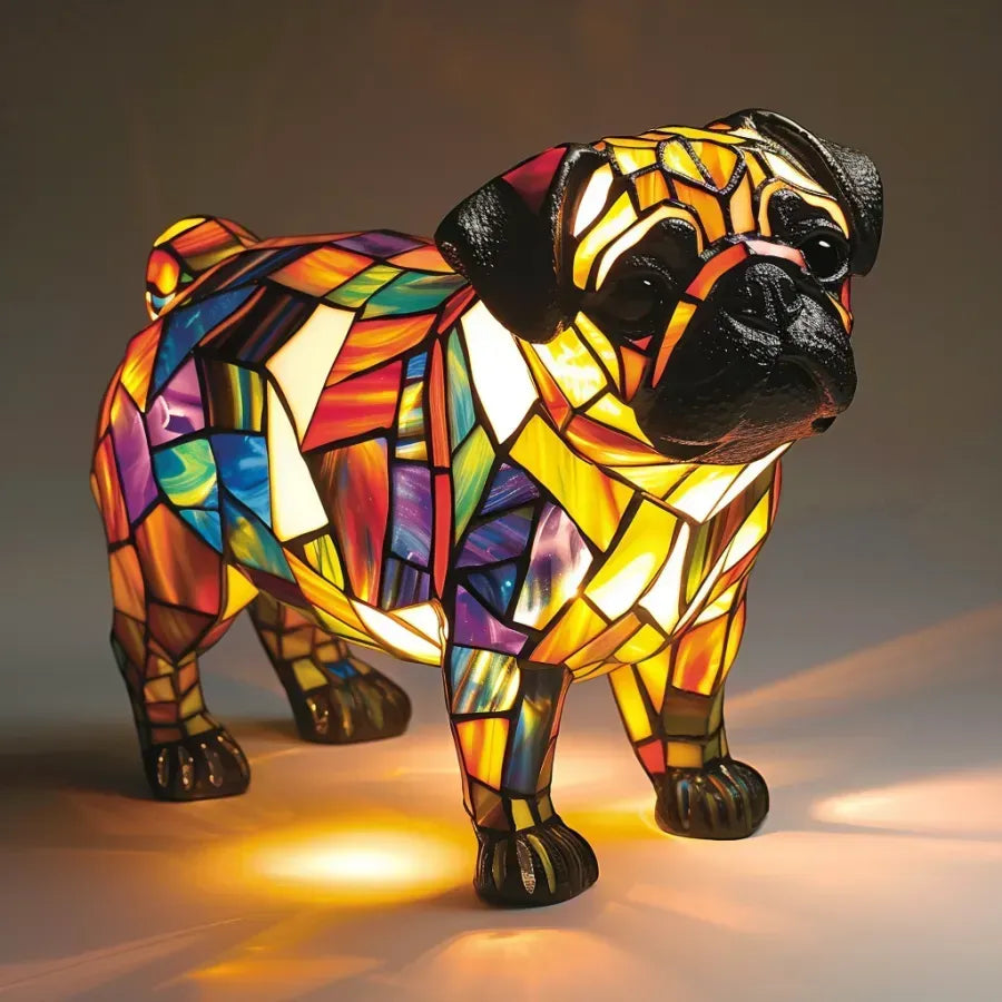 Lampe chien lumineuse artisanale
