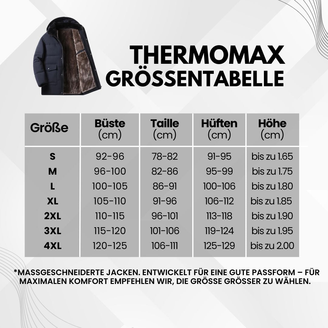 ThermoMax – Veste d'hiver matelassée à capuche pour homme