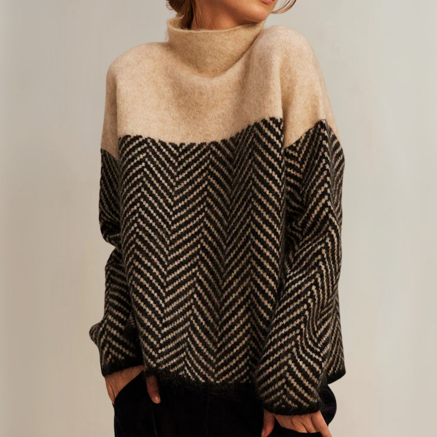 Norah - Maglione con Collo Alto in Cotone