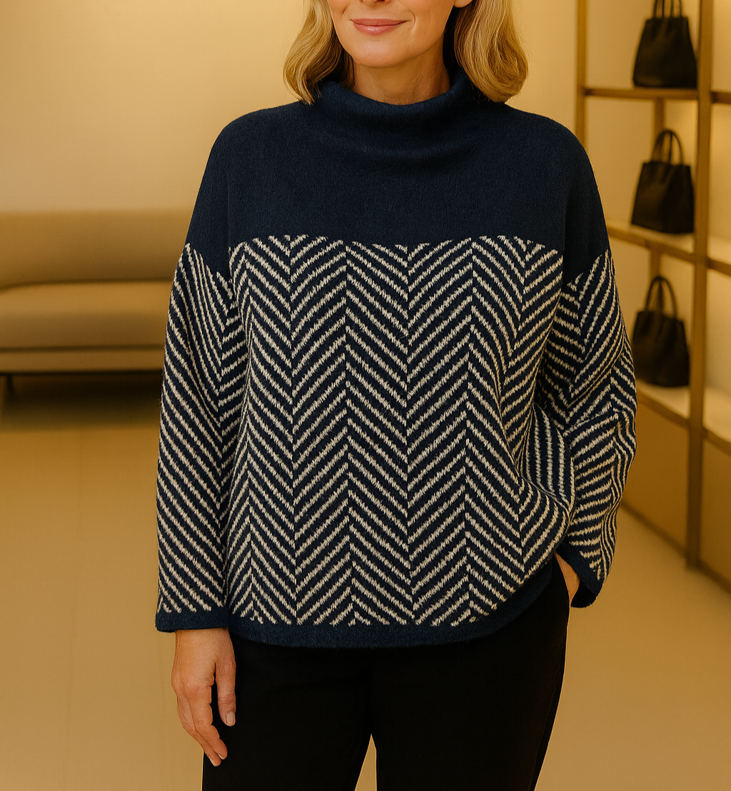 Norah - Maglione con Collo Alto in Cotone