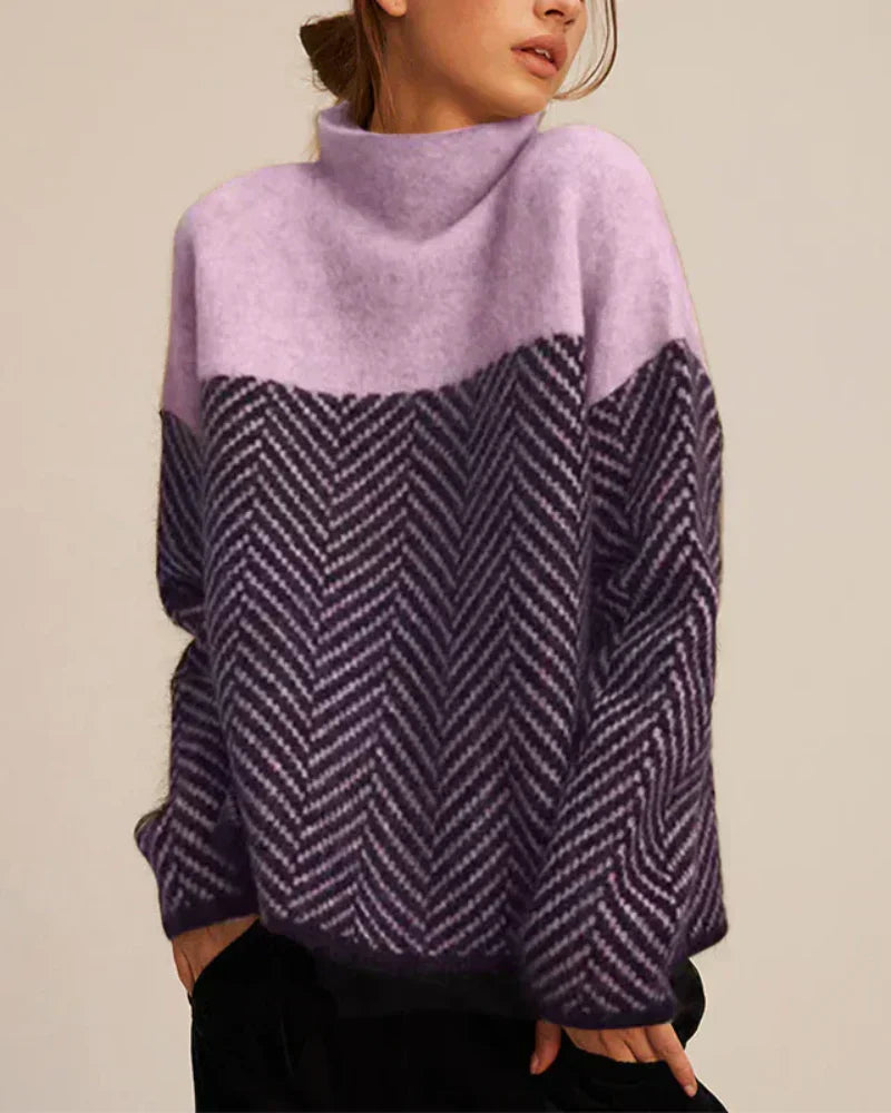 Norah - Maglione con Collo Alto in Cotone